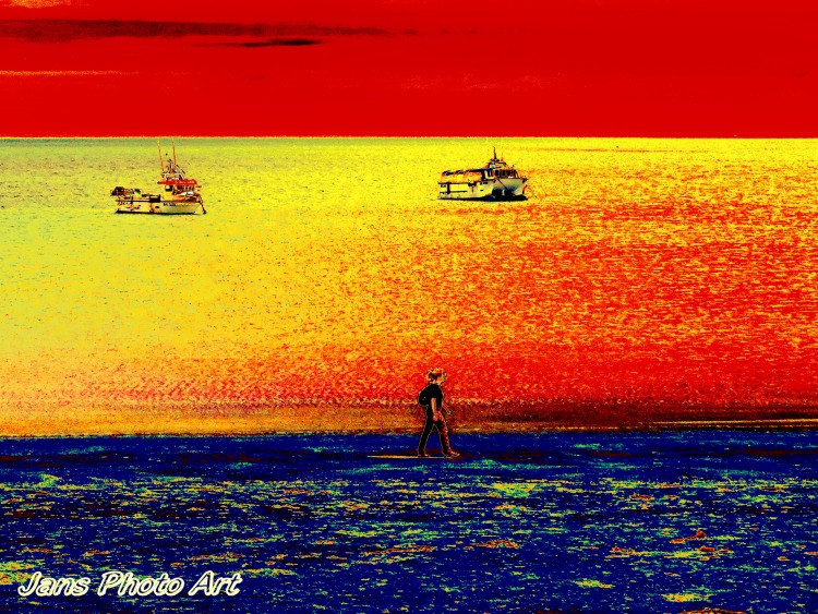 Walking By The Orange Sea